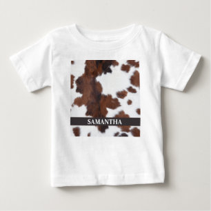 Camiseta Vaca  Bebê Marrom