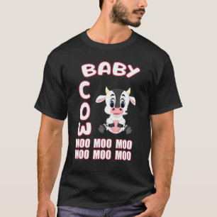 Camiseta Vaca Bebê Moo Moo Moo Vaca Para Homens Mulheres