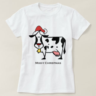 Camiseta Vaca bonito do Natal
