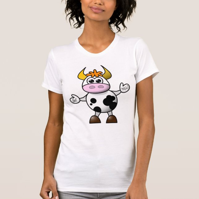 Camiseta Vaca branca (Frente)
