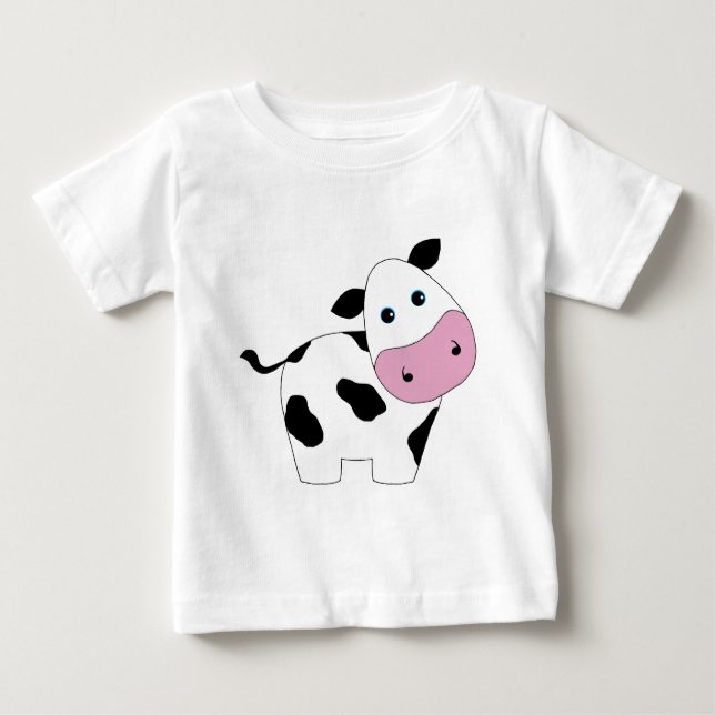 Camiseta Vaca branca bonito (Frente)