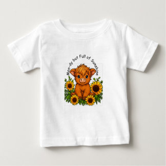 Camiseta Vaca branca com girassóis