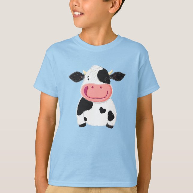 Camiseta Vaca Branca de Holstein (Frente)