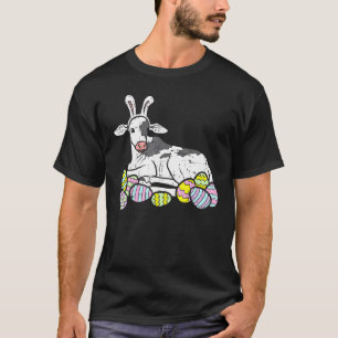 Camiseta Vaca Bunny Orelhas Ovos Agricultura Páscoa Fazende
