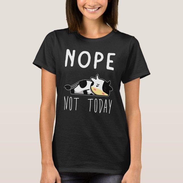 Camiseta Vaca  Cansada Vaca Preguiçosa 1 (Frente)