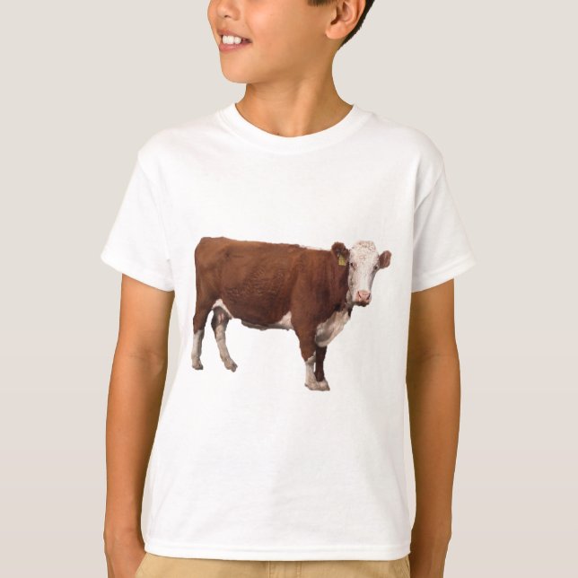 Camiseta Vaca castanha (Frente)