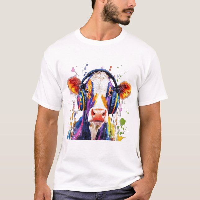 Camiseta Vaca Colorida das Terras Altas (Frente)