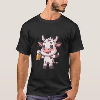 Camiseta Vaca Com Cerveja Comic Festa Engraçada
