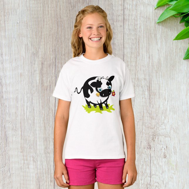 Camiseta Vaca Com Flor (Criador carregado)
