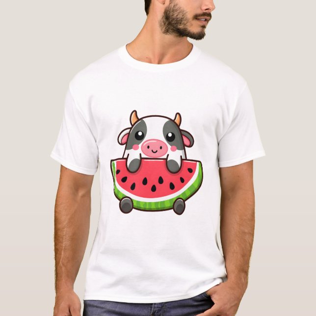 Camiseta Vaca com melancia (Frente)