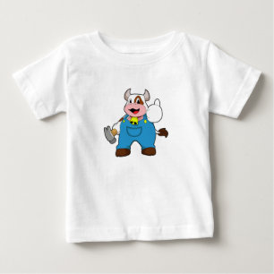 Camiseta Vaca como artesão com martelo