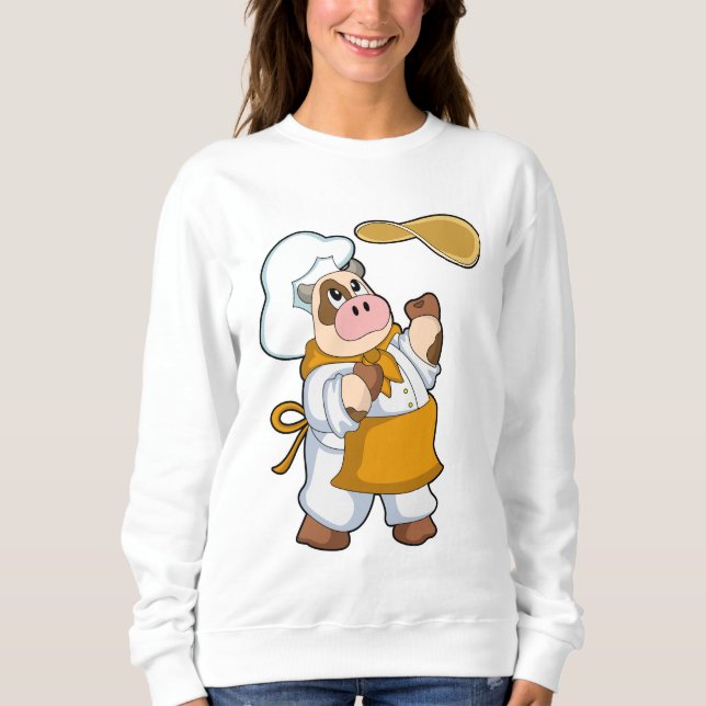 Camiseta Vaca como cozinhar com Dough (Frente)