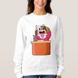 Camiseta Vaca como Secretária com Mesa