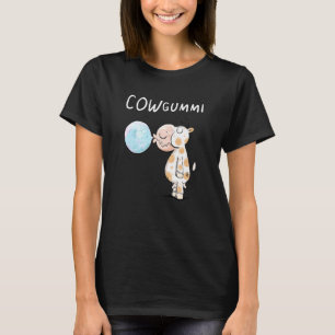 Camiseta Vaca Cowgummi I Mastigando Goma Palavra Jogo Diver