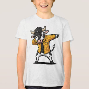 Camiseta Vaca Dabbing Engraçada Fofa Dança Dab