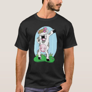 Camiseta Vaca Dabbing Menina Dab Dançando Bezerro Animal de