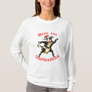 Camiseta Vaca Dançante Engraçada de Natal