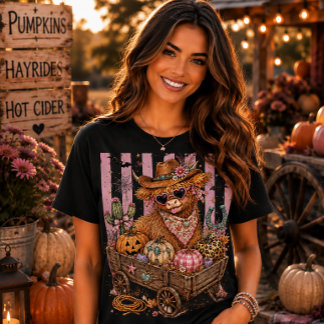 Camiseta Vaca das Terras Altas do Oeste no Halloween