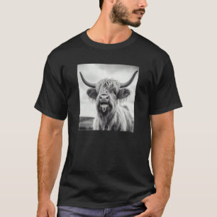 Camiseta Vaca das Terras Altas Engraçada com Língua Para Fo