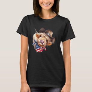 Camiseta Vaca das Terras Altas Engraçada Gado Escocês 4 de
