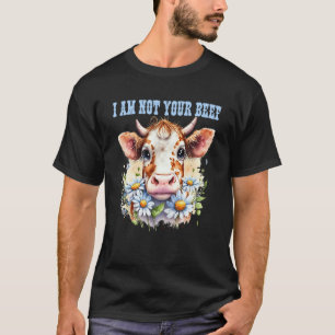 Camiseta Vaca das Terras Altas Eu Não Sou Seu Bife Vegano