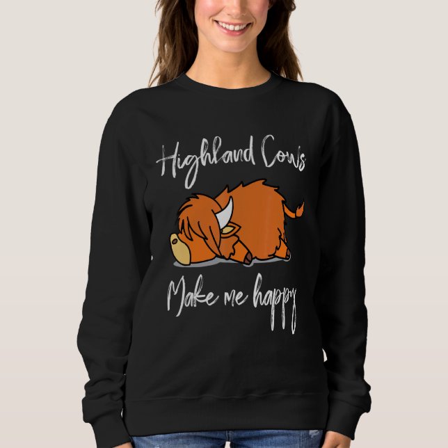 Camiseta Vaca das Terras Altas me Torna Feliz (Frente)