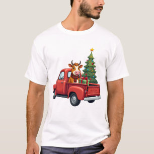 Camiseta Vaca das Terras Altas na Fazenda de Caminhão Fazen