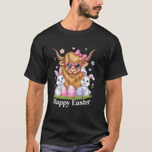 Camiseta Vaca das Terras Altas Orelhas de Coelho Arco Coelh