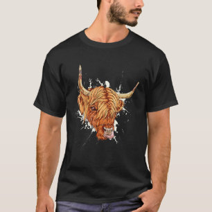 Camiseta Vaca das Terras Altas para Raça Leiteira de Agricu