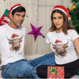 Camiseta Vaca das terras altas - Válvula de água do Natal