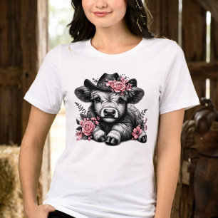 Camiseta Vaca das Terras Superiores da Cowgirl