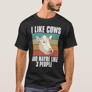 Camiseta Vaca de agricultor de animal de fazenda retrô Agri