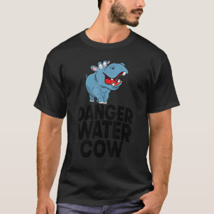 Camiseta Vaca de água perigosa   Mulheres Hipopótamo Festa
