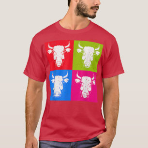 Camiseta Vaca de Amante de os animais de Fazenda de pop
