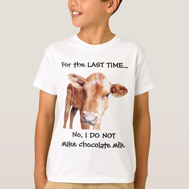 Camiseta Vaca de Brown do leite de chocolate (Frente)