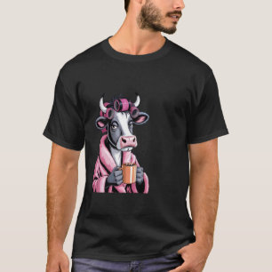 Camiseta Vaca de café manhã animal engraçado cansado