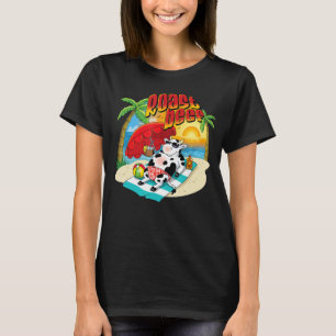 Camiseta Vaca De Carne De Bovino Transformada Nas Férias De