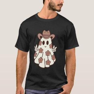 Camiseta Vaca de Cowboy Engraçado Fantasma Espiritual Tempo