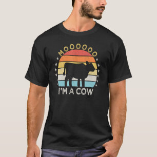 Camiseta Vaca de Estilo Retrô Fazendeiro Muu Sou Uma Vaca