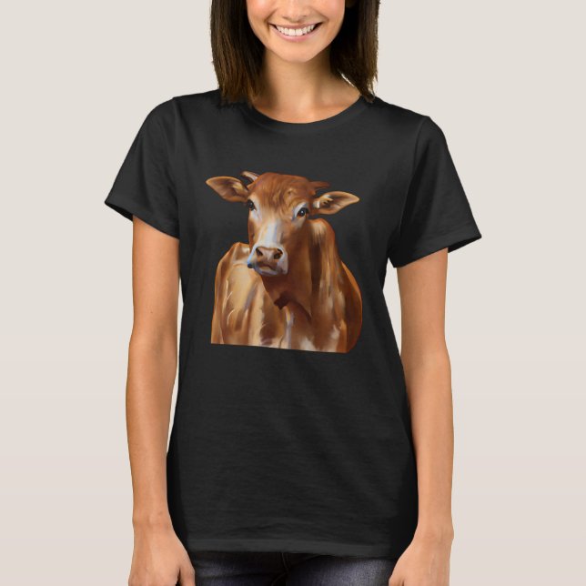 Camiseta Vaca de Gado Marrom (Frente)