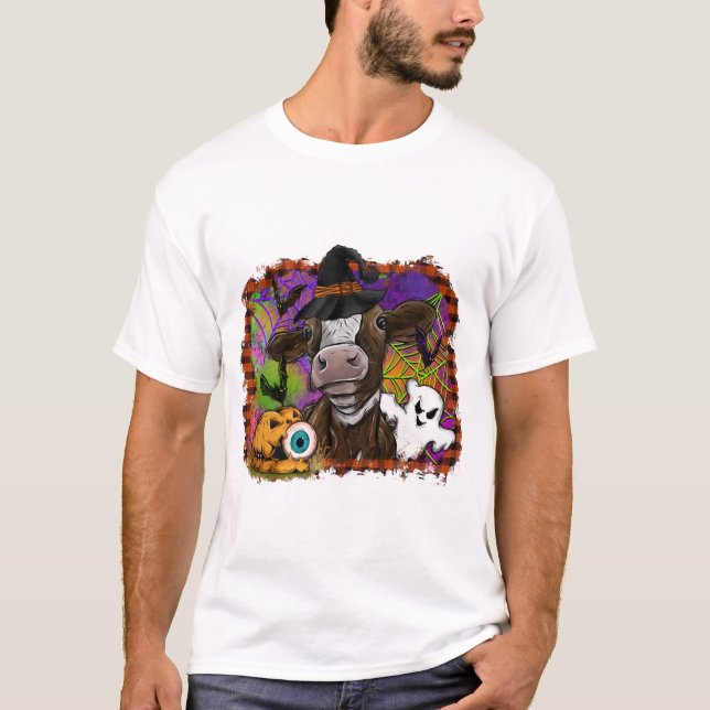 Camiseta Vaca de Halloween (Frente)