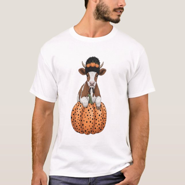 Camiseta Vaca de Halloween 2 (Frente)