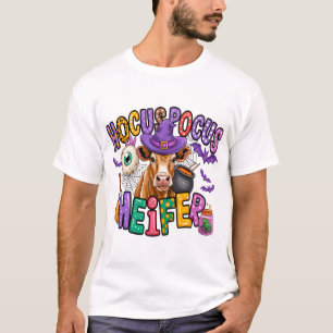 Camiseta Vaca de Halloween da Novilha Hocus Pocus