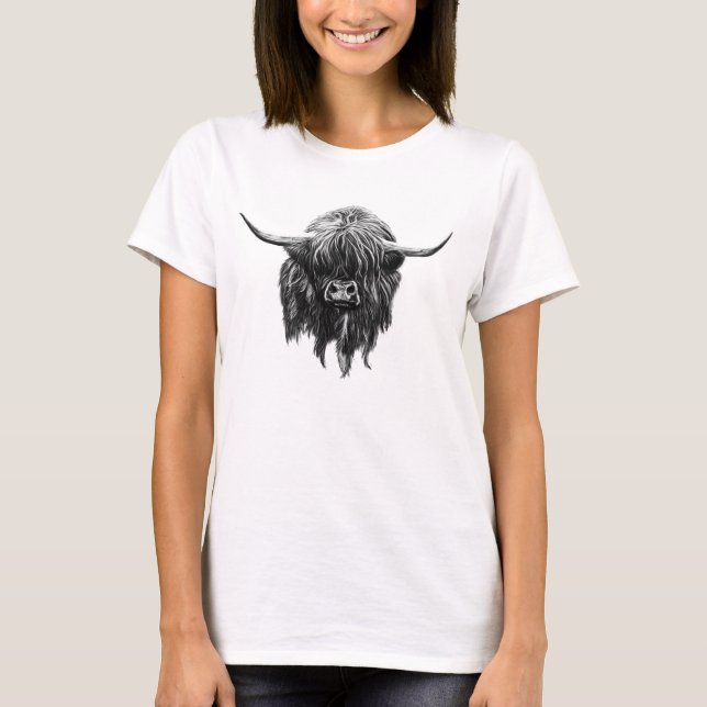 Camiseta Vaca de Highland escocesa (Frente)