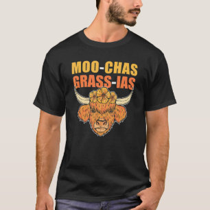 Camiseta Vaca de Highland Moo Chas Grama Ias