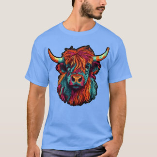 Camiseta Vaca de Highland Scottish Hairy