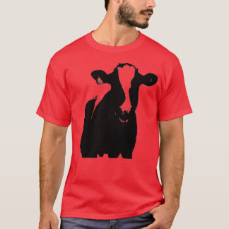 Camiseta Vaca de Holstein, negra e branca