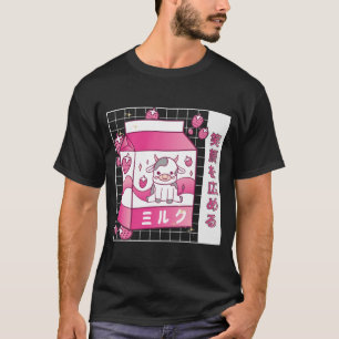 Camiseta Vaca-de-leite de morango japonesa