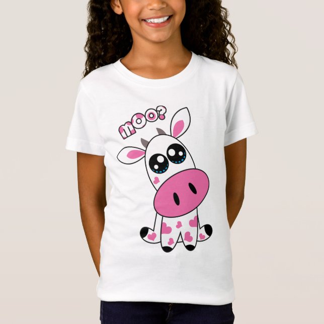 Camiseta Vaca de morango. (Frente)