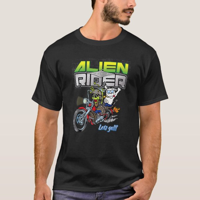 Camiseta Vaca de motocicleta Alien Rider (Frente)